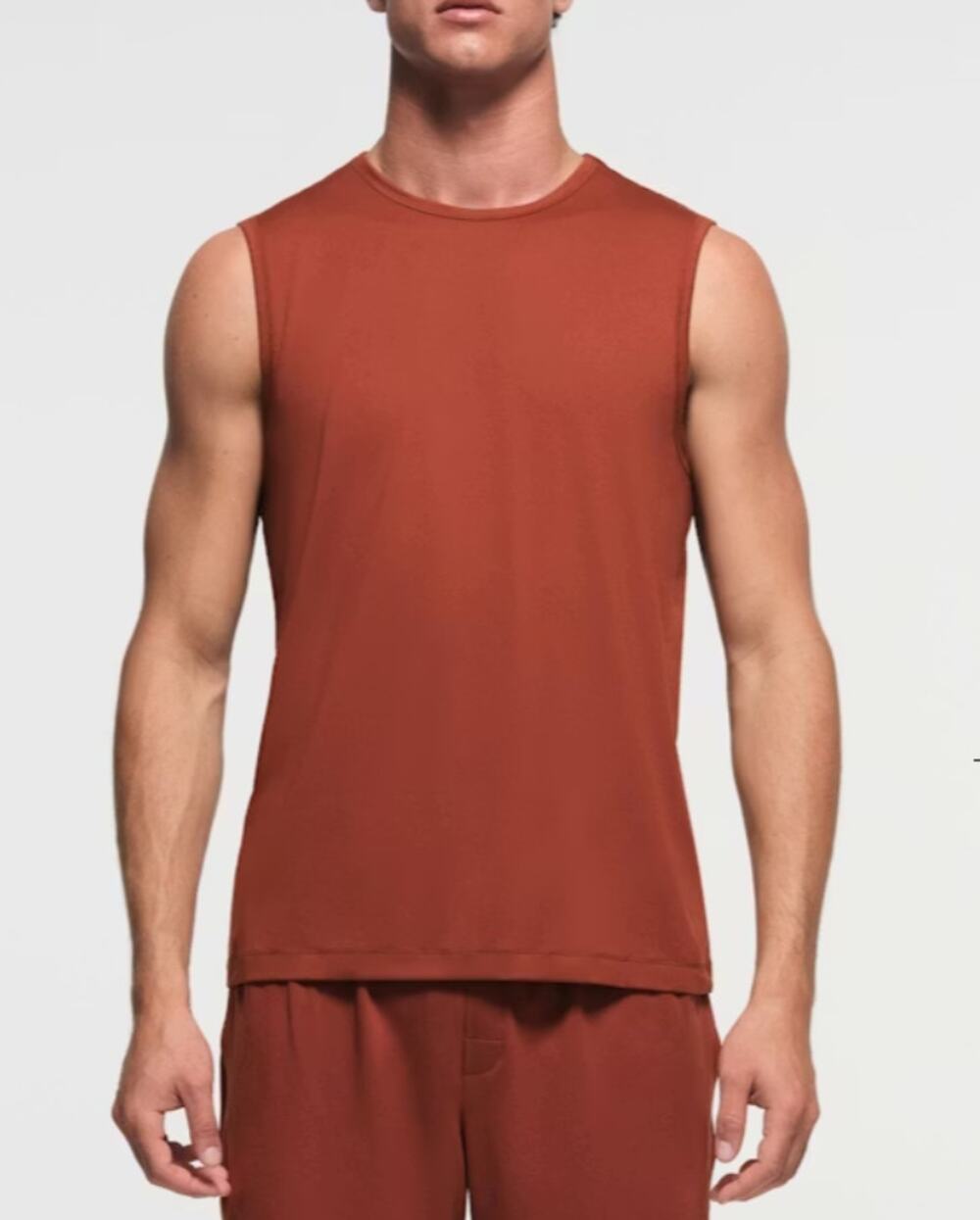 Skims Mens Outdoor Jersey Muscle Tank Top Rust Size 2X NWT Plus Athletic